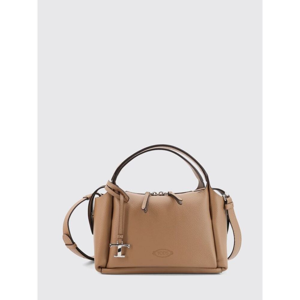 Tod's Women Grained Leather Handbag Tod's With Shoulder Strap And Logo Charm
